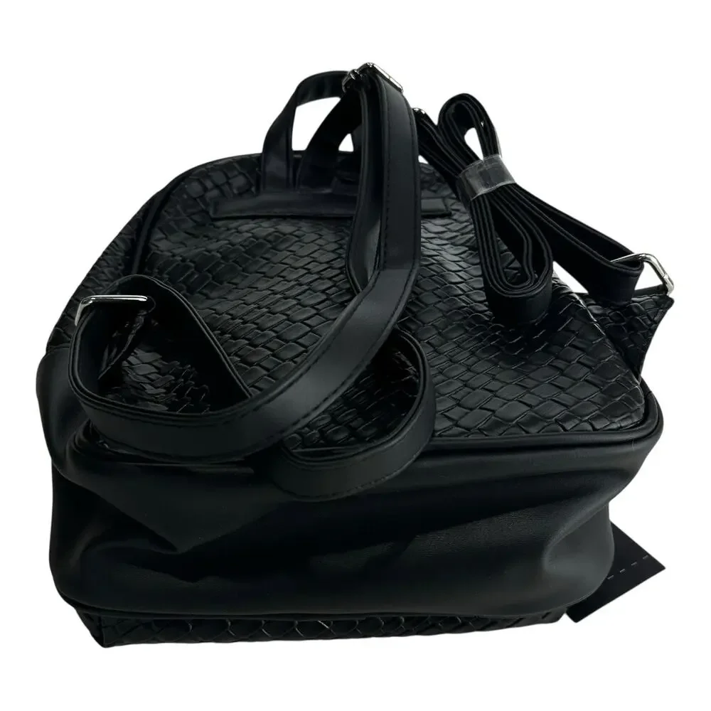 London Fog Bowery Medium Woven Backpack Black